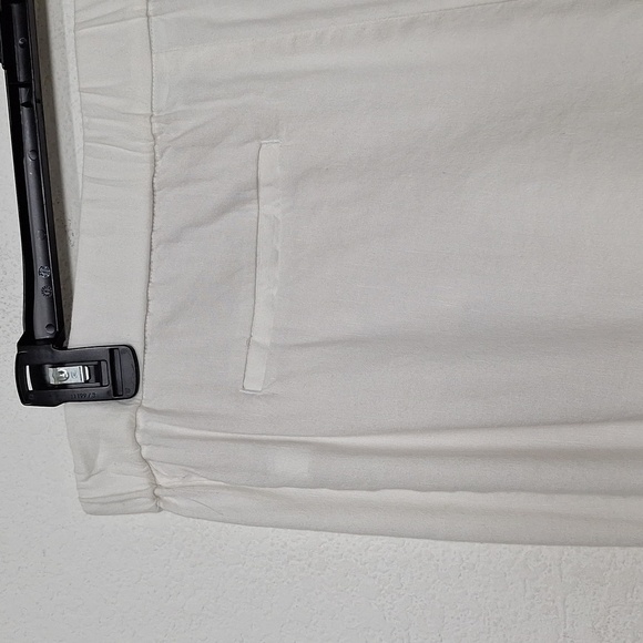 J. Jill White Linen Blend Coastal High Rise Stretch Trouser Pants Size L Tall - Picture 5 of 12